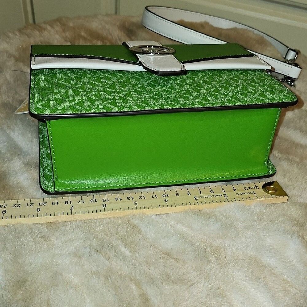 Michael Kors Green and White Crossbody Bag NWT - Picture 4 of 11